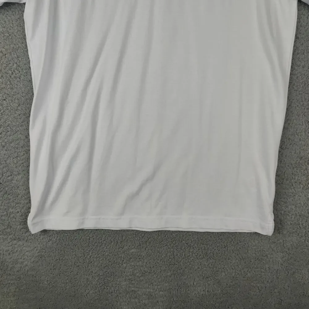 Travis Mathew Polo Shirt Mens Large White Lightweight Stretch Golf barefoot Open